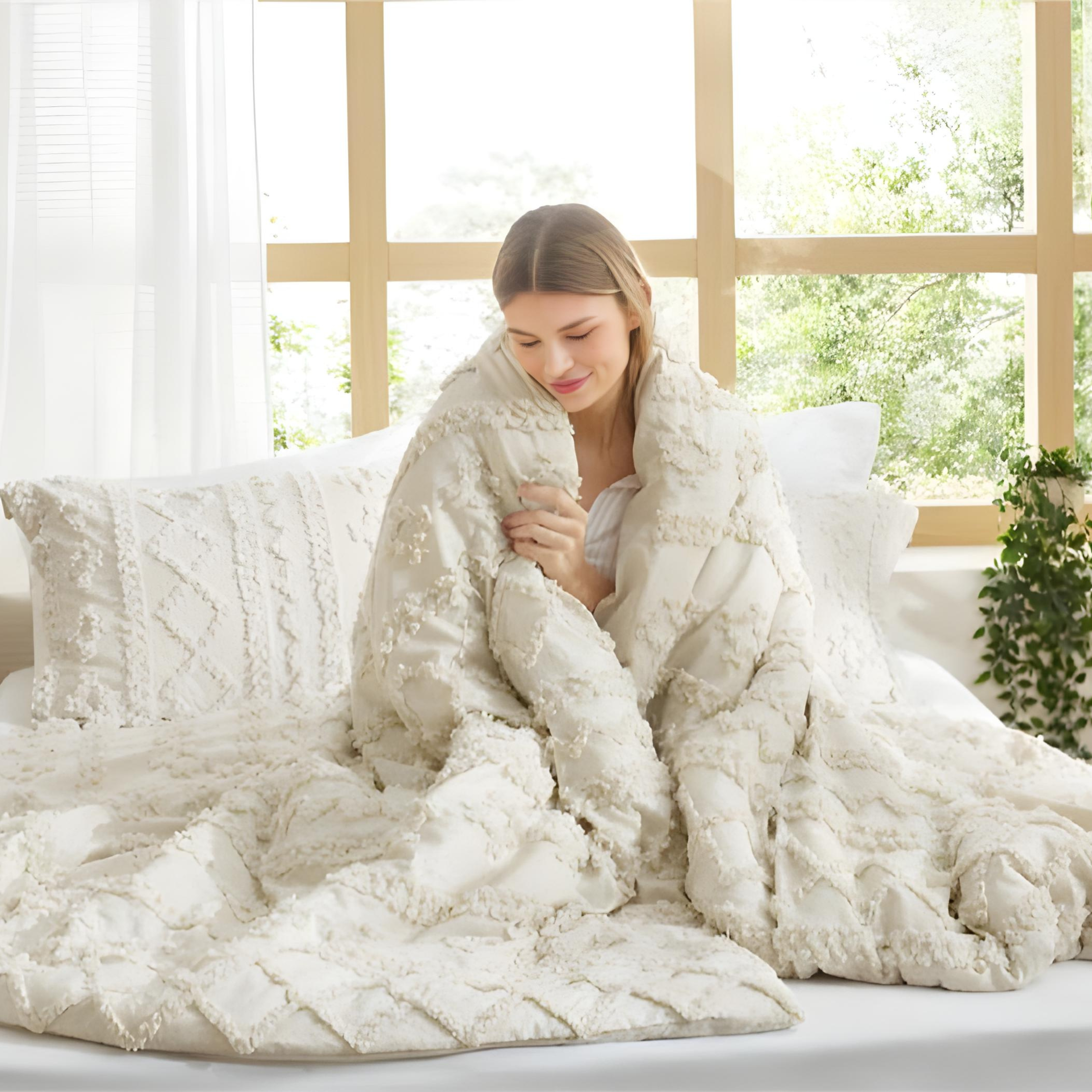 Boho Deluxe Tufted Embroidery Comforter Set