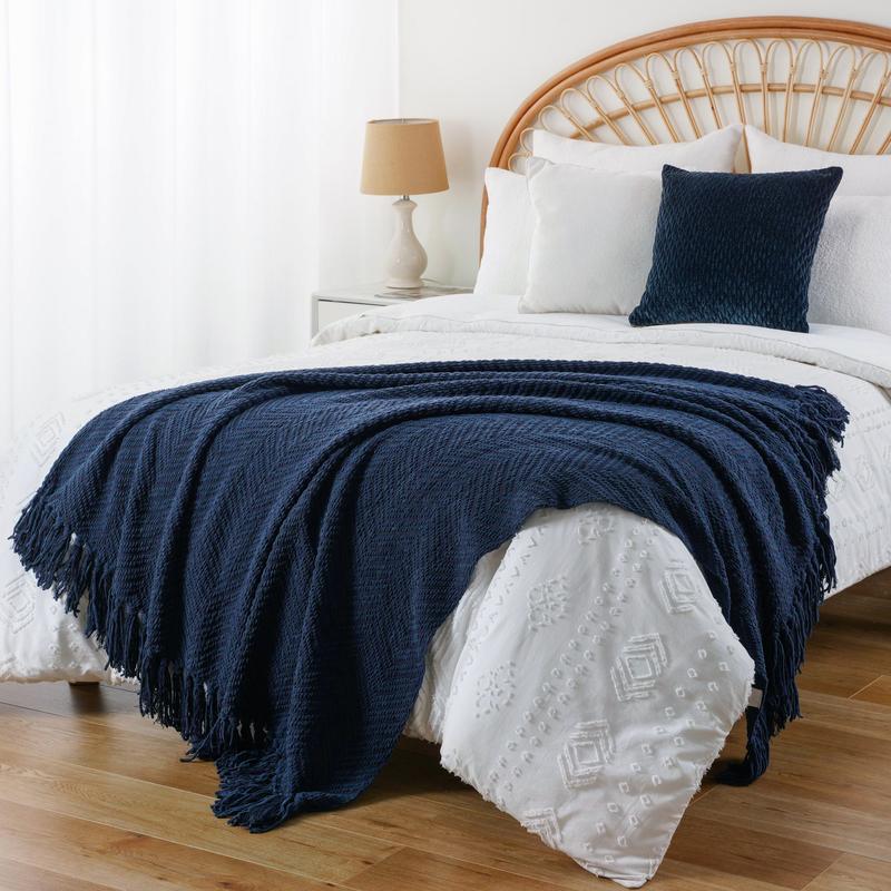 Chenille Knitted Blanket