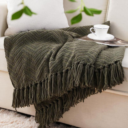 Chenille Knitted Blanket