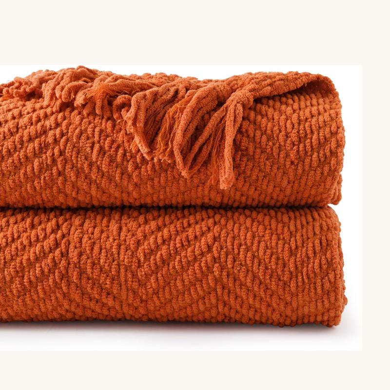 Chenille Knitted Blanket