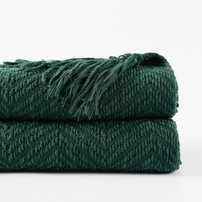 Chenille Knitted Blanket