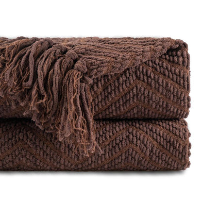 Chenille Knitted Blanket