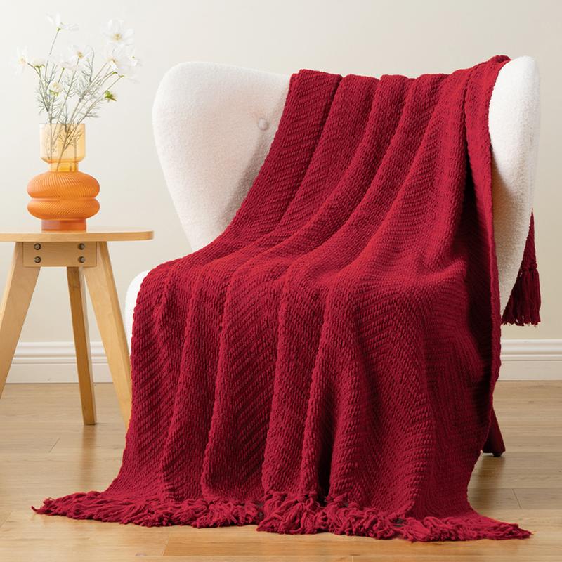 Chenille Knitted Blanket