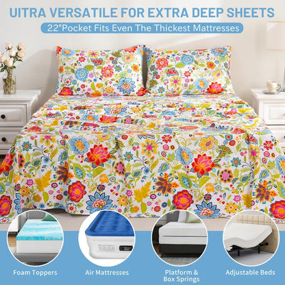 Ultra Soft Breathable Floral Sheets